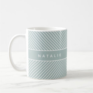 Mug Motif géométrique d'initiale/monogramme