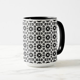 Mug Motif géométrique élégant noir et blanc