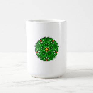 Mug Motif géométrique floral vert