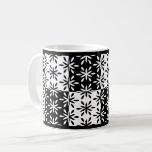 Mug Motif géométrique graphique noir et blanc