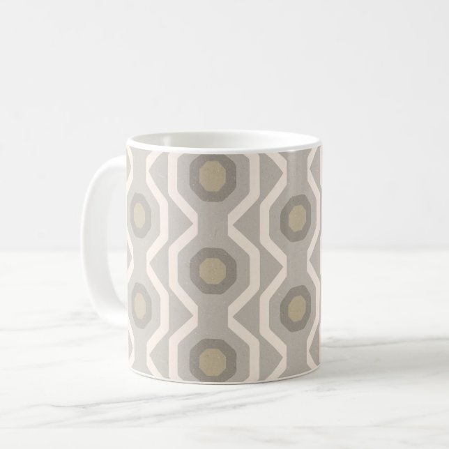 Mug Motif géométrique gris (Devant gauche)