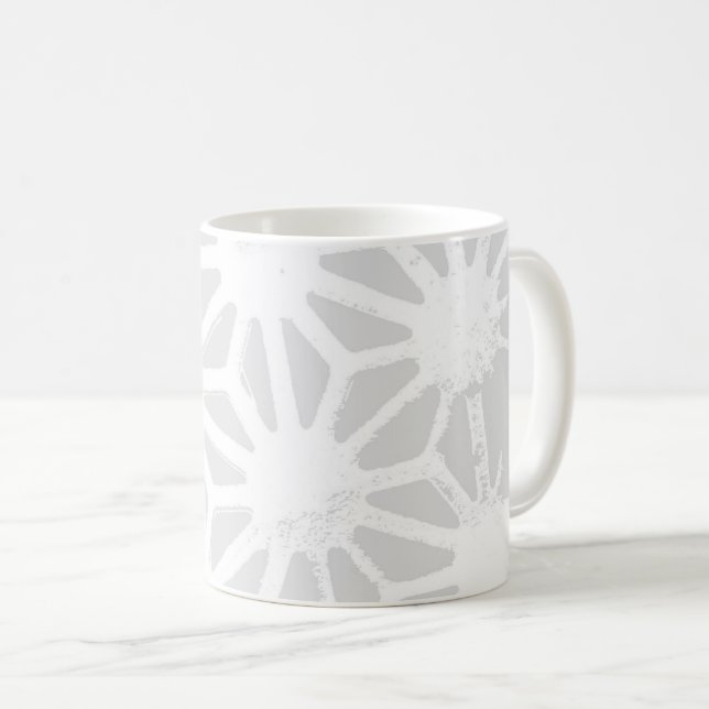 Mug Motif géométrique gris pâle (Devant droit)