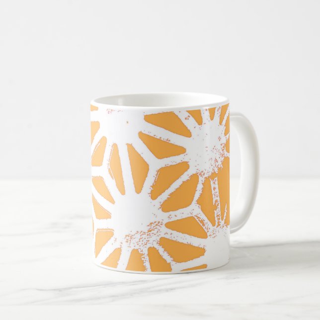 Mug Motif géométrique jaune (Devant droit)