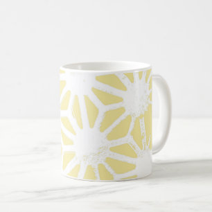 Mug Motif géométrique jaune citron
