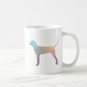 Mug Motif géométrique Redbone Coonhound dans Pastels