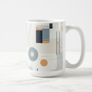 Mug Motif géométrique rétro aux tons pastel