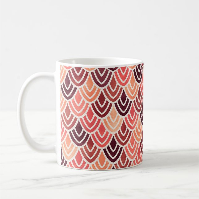 Mug Motif géométrique transparent sur texture papier (Gauche)