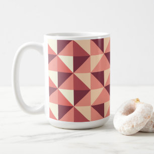 Mug Motif Géométrique Triangle Rose Pêche Violet
