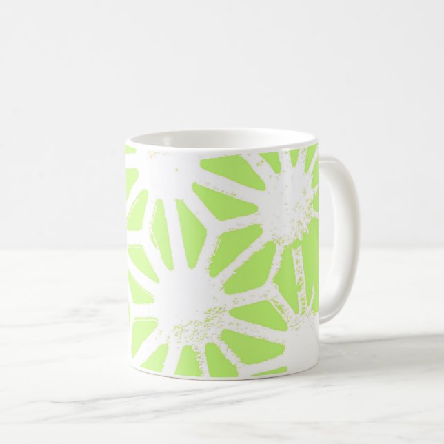 Mug Motif géométrique vert cime (Devant droit)