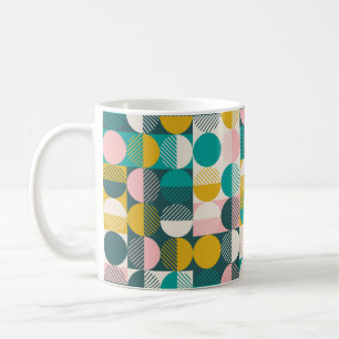 Mug Motif géométrique vintage moderne abstrait transpa