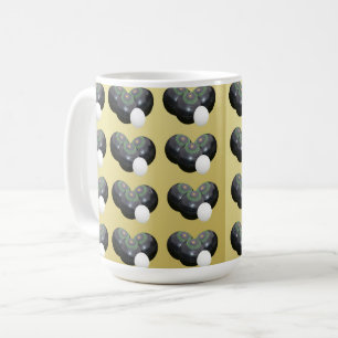 Mug Motif Gold Et Black Lawn Bowls,