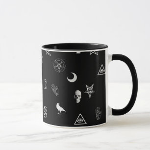 Mug Motif gothique de symboles
