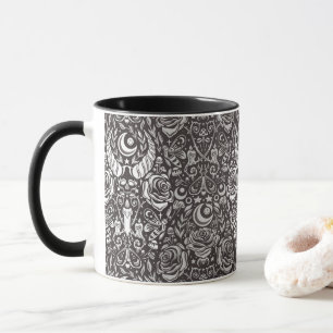 Mug Motif gothique monochrome