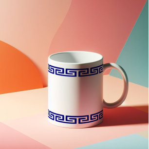 Mug Motif grec minimaliste personnalisable III