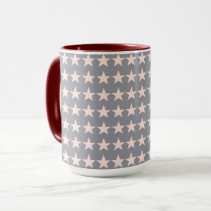 Mug Motif Gris et Rose Stars