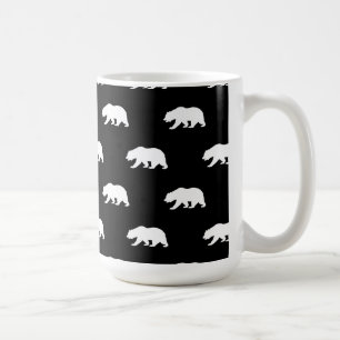Mug Motif grizzli noir et blanc