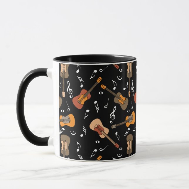 Mug Motif Guitare Music Notes (Gauche)