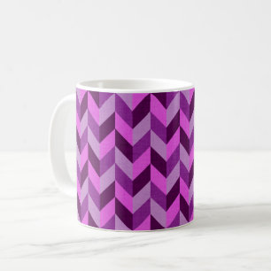 Mug Motif Herringbone en violet