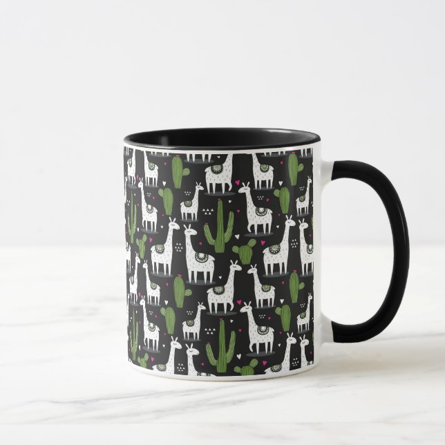 Mug Motif heureux de lama (Droite)