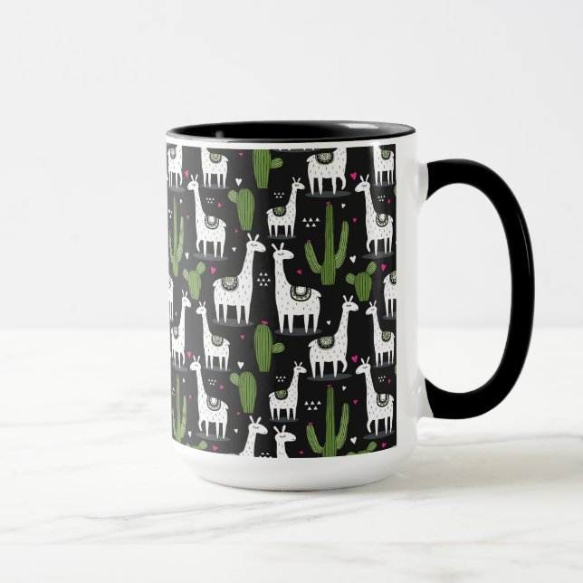 Mug Motif heureux de lama (Droite)