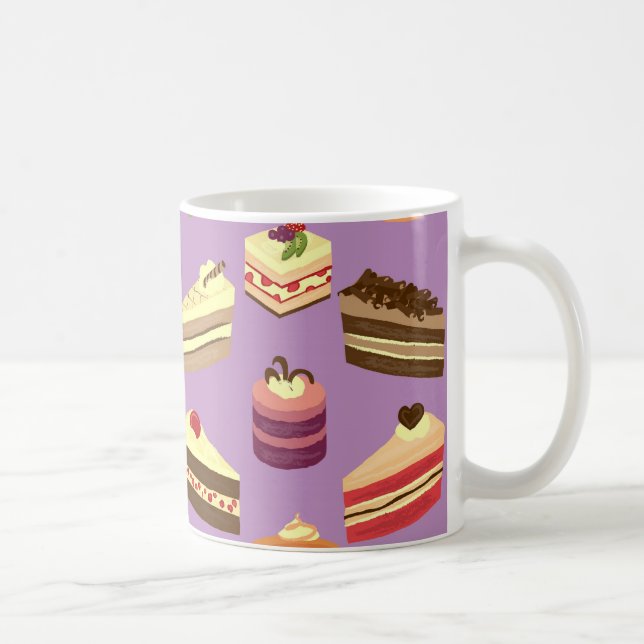 Mug Motif illustré par gâteaux mignons de thé et (Droite)