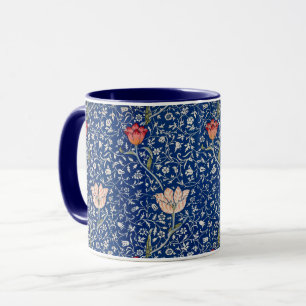 Mug Motif Indigo Floral Tulipe Vintage William Morris