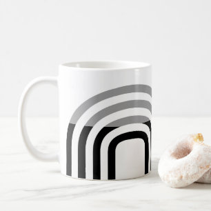 Mug Motif initial noir blanc monoton moderne