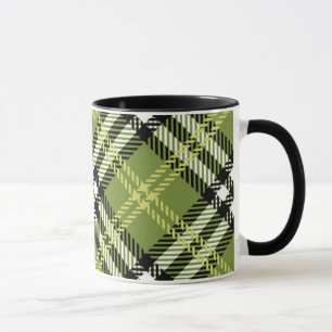Mug Motif irlandais vert de plaid