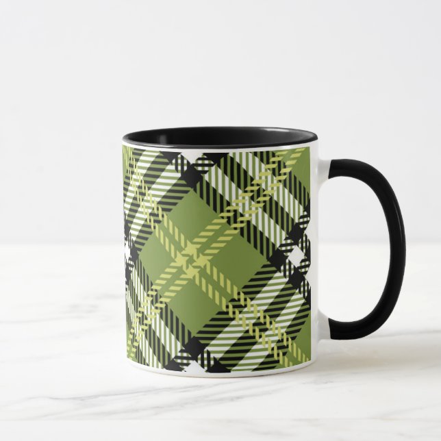 Mug Motif irlandais vert de plaid (Droite)