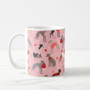 Mug Motif italien Greyhound Valentine