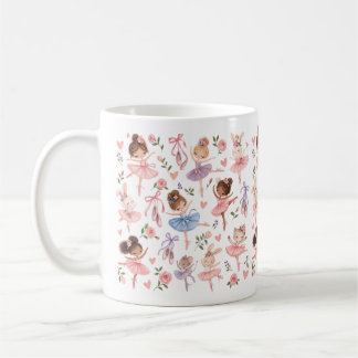 Mug Motif Jardin Floral & Ballerine au Pastel Sucré