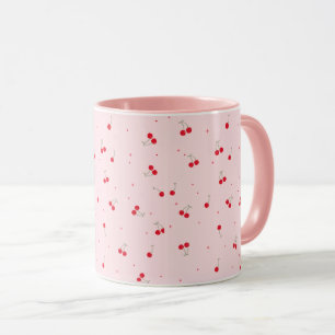 Mug Motif joli de cerise Rose esthétique Seamless
