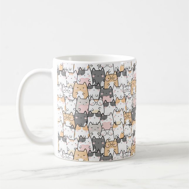 Mug Motif Kawaii Cute Cats (Gauche)