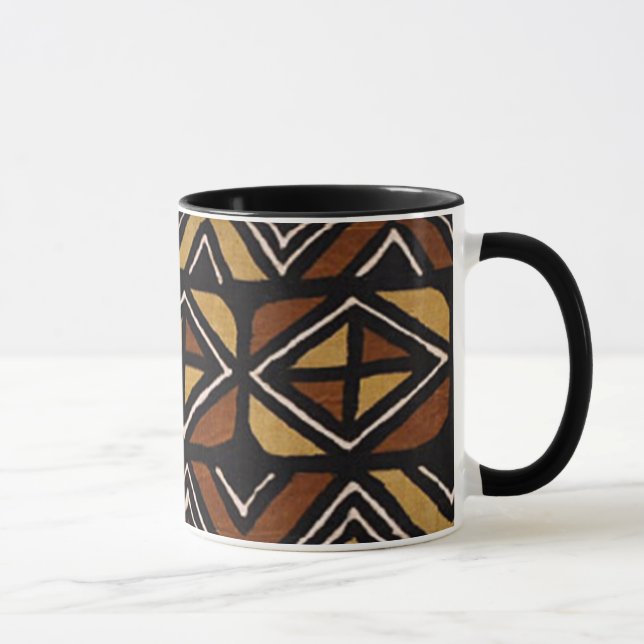 Mug Motif kenyan #2 de tissu de boue (Droite)