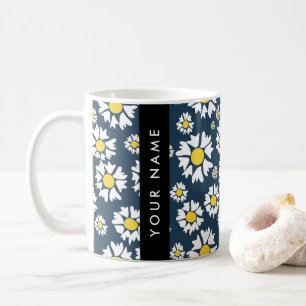 Mug Motif Marguerite, Marguerites Blanches, Votre Nom
