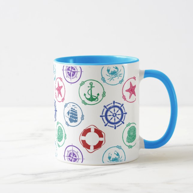 Mug Motif marin coloré (Droite)