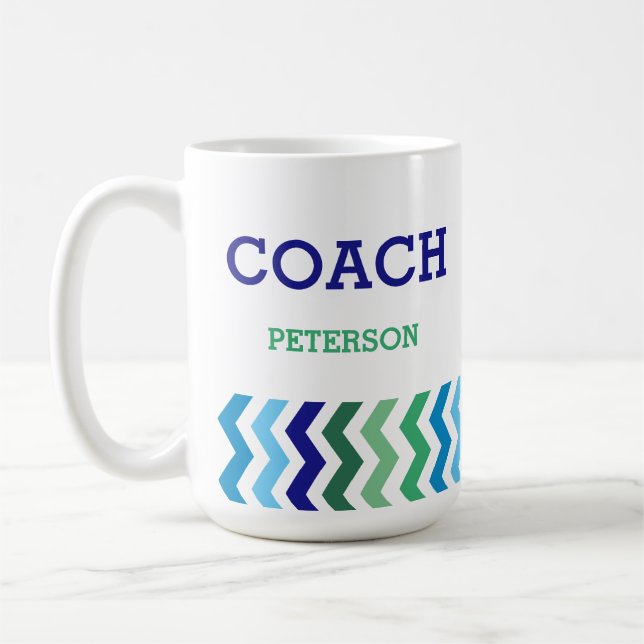 Mug Motif masculin personnalisé de Chevron (Gauche)