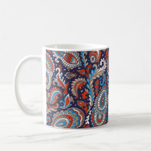 Mug Motif médaillon de paisley floral indien. Ethnique