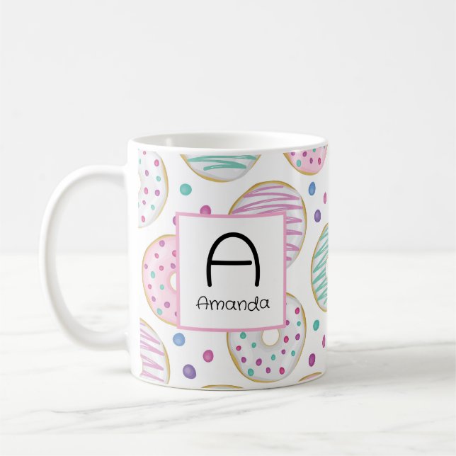 Mug Motif mignon de beigne coloré (Gauche)
