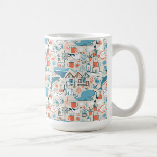 Mug Motif mignon de griffonnage de la Mer du Nord