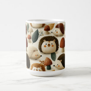 Mug Motif mignon de hérisson et de champignon de la fo