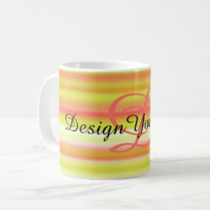 Mug motif minimal élégant rayures rétro colorées