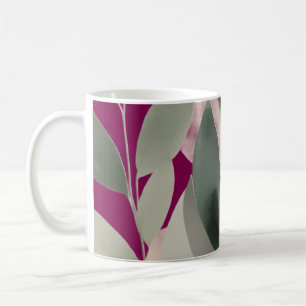 Mug Motif minimaliste de feuilles botaniques