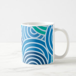 Mug Motif moderne à spirale bleue