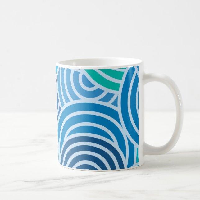 Mug Motif moderne à spirale bleue (Droite)