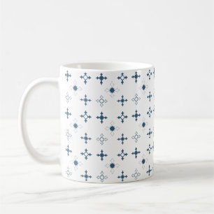 Mug Motif moderne bleu islamique sans couture