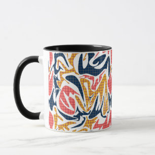 Mug Motif moderne de l'école memphis abstrait sans cou