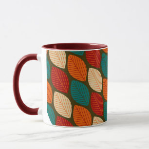 Mug Motif moderne 'feuille' du milieu du siècle