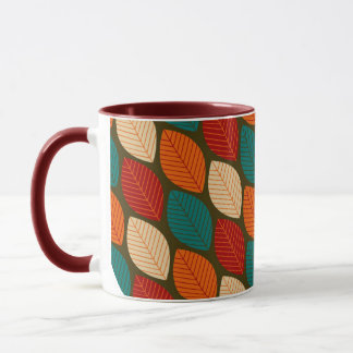 Mug Motif moderne 'feuille' du milieu du siècle
