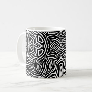 Mug Motif moderne géométrique abstrait noir et blanc